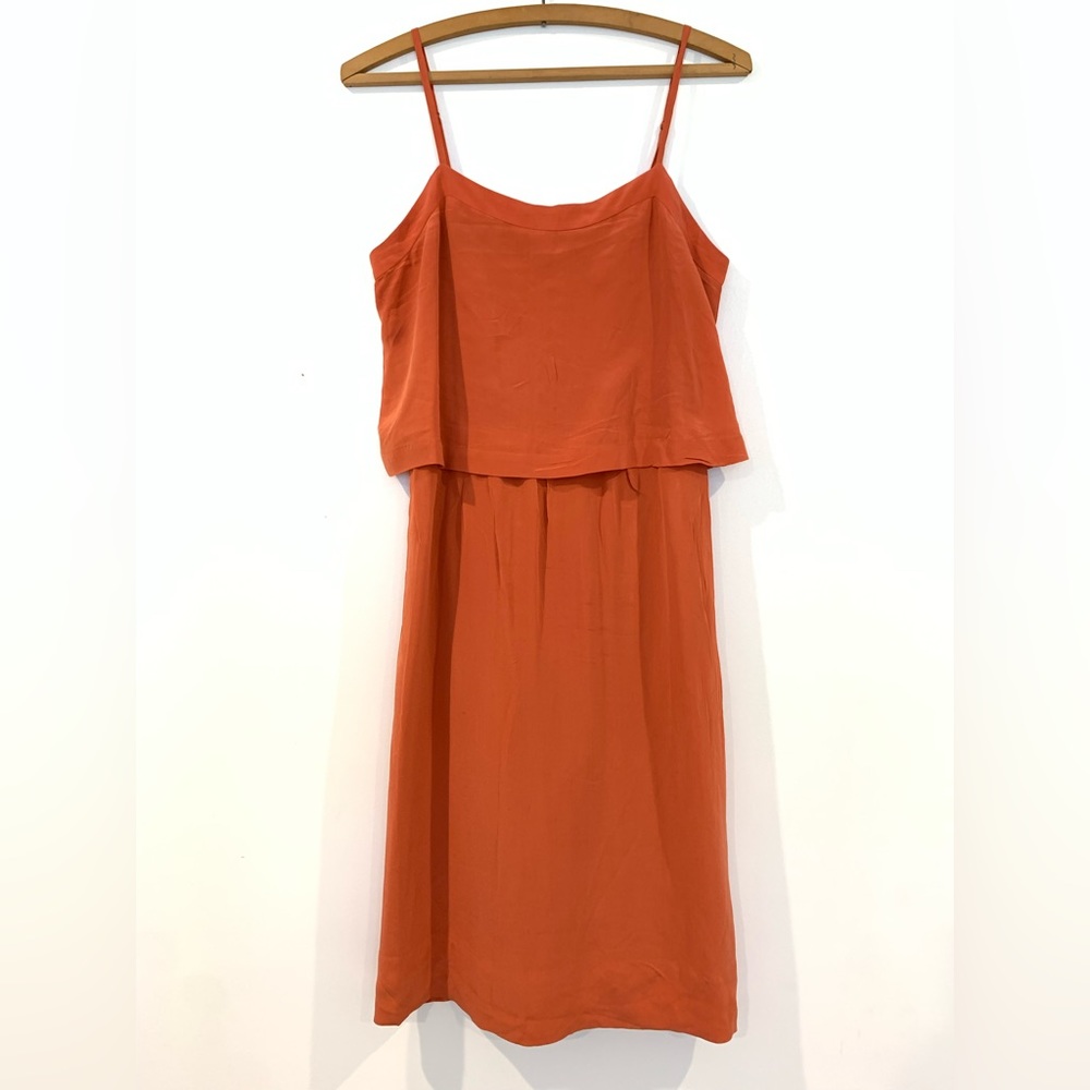 Madewell Coral Silk Dress